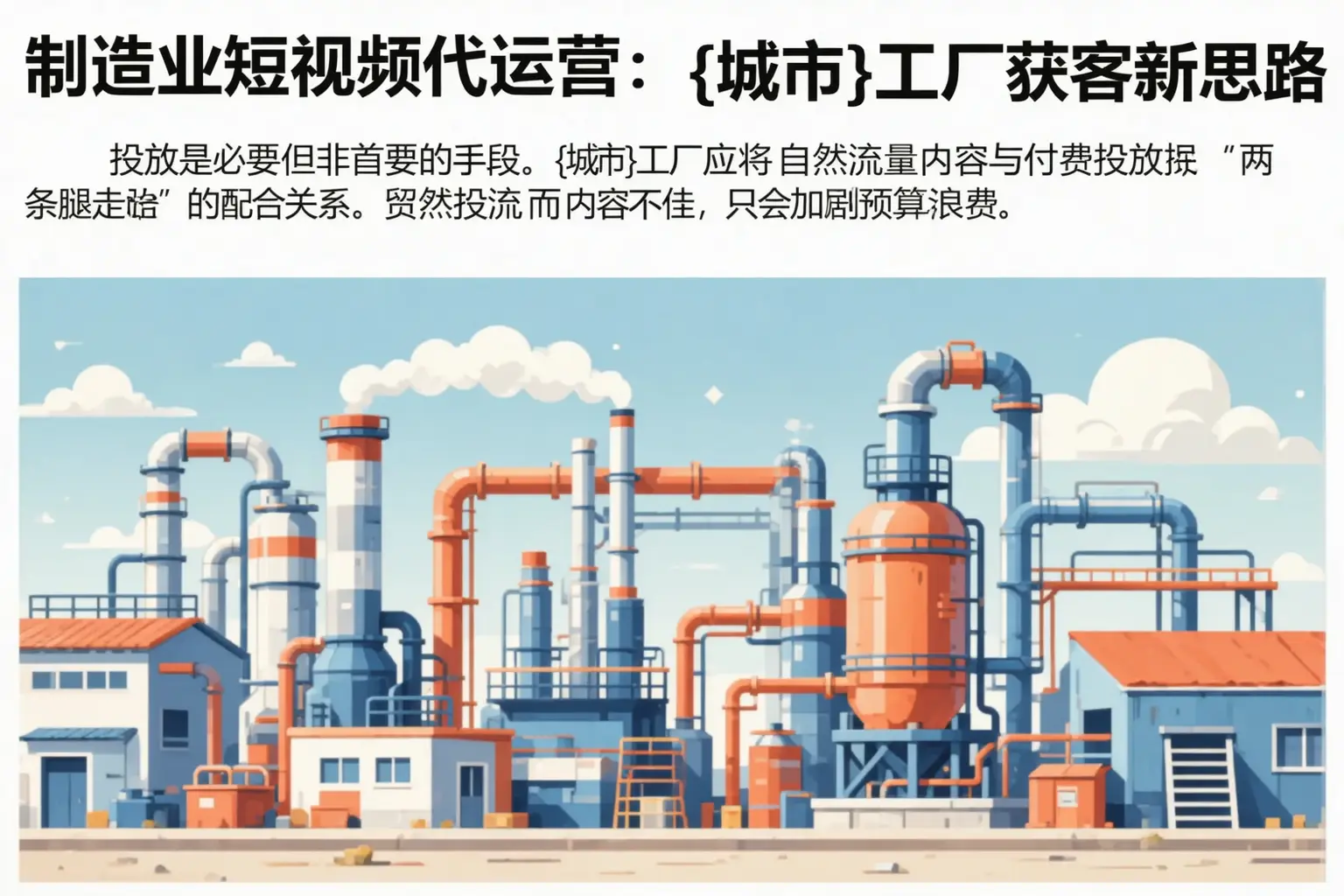 制造业短视频代运营：化隆工厂获客新思路